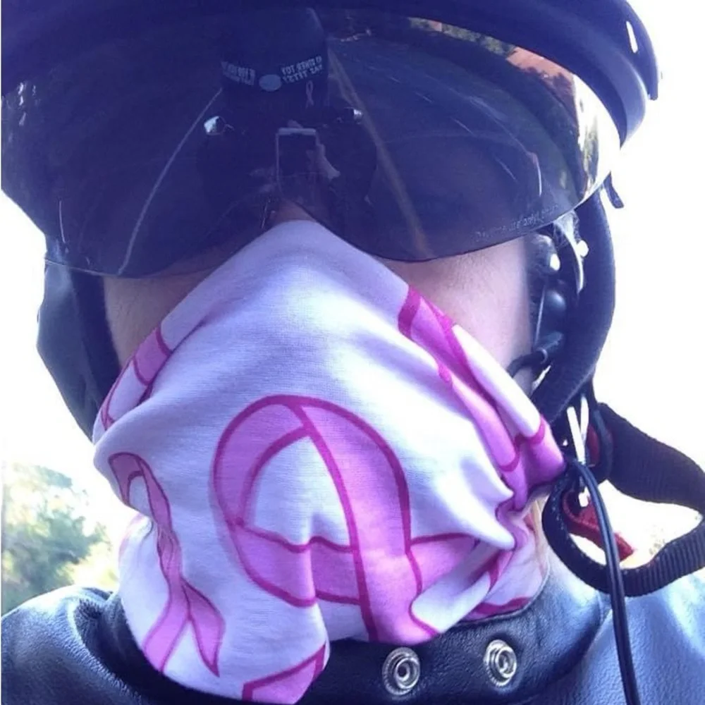 Breast Cancer Awareness Pink Ribbon Gaiter Neckerchief Face Mask